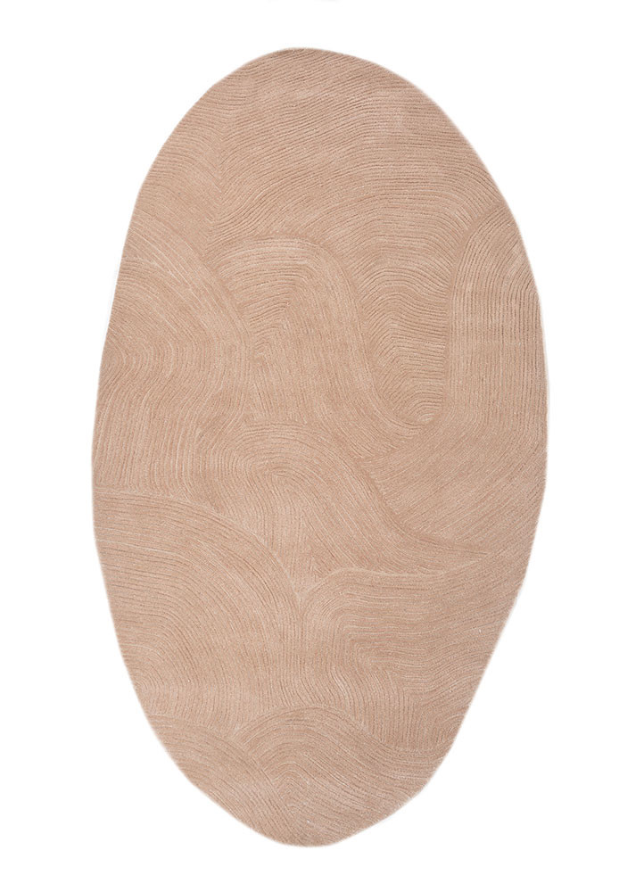 pathways red and orange wool and viscose hand tufted Rug - HeadShot