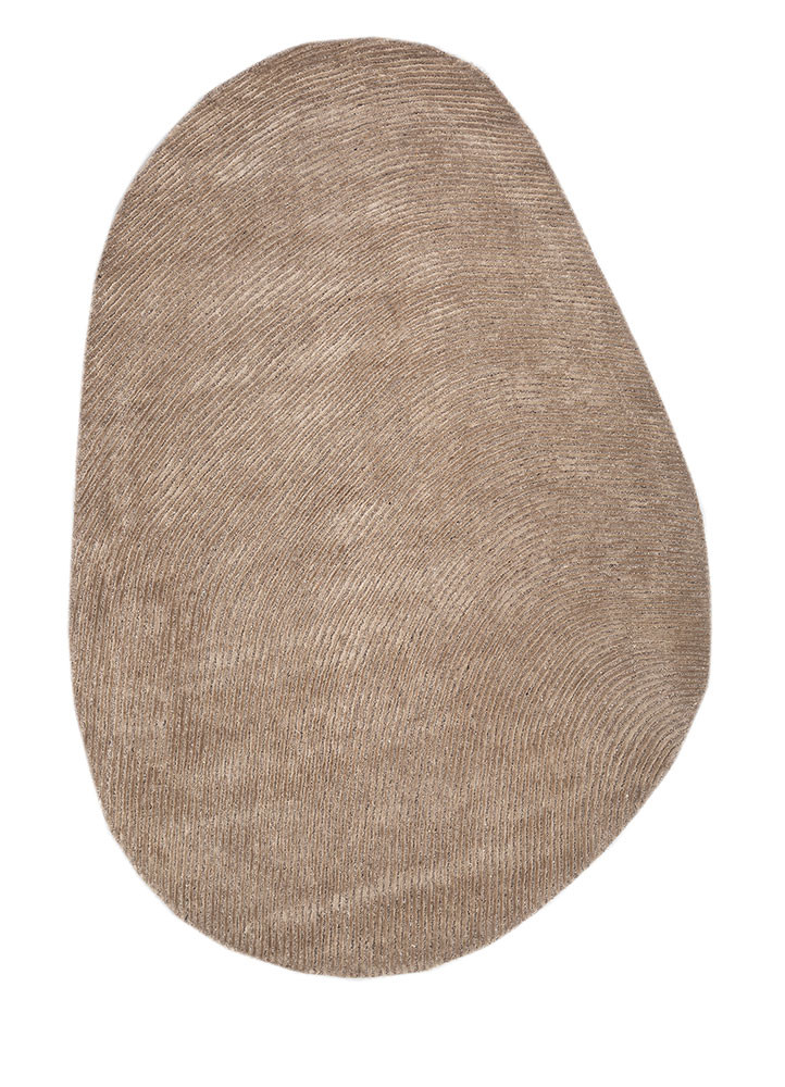 cera beige and brown wool and viscose hand tufted Rug - HeadShot cera beige and brown wool and viscose hand tufted Rug - HeadShot