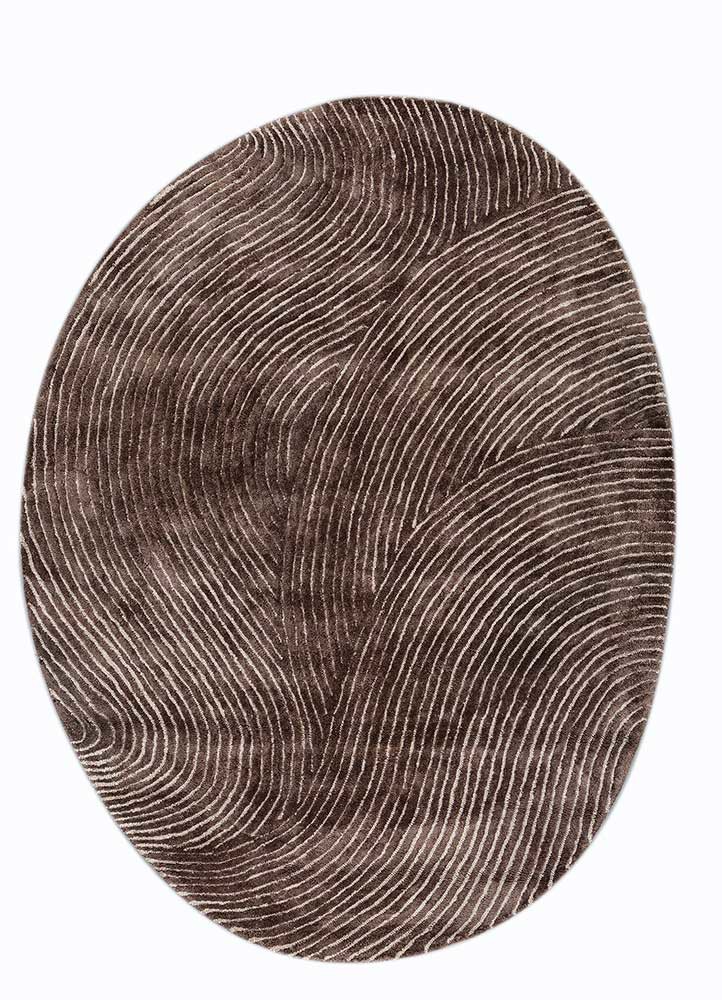 cera beige and brown viscose hand tufted Rug - HeadShot cera beige and brown viscose hand tufted Rug - HeadShot