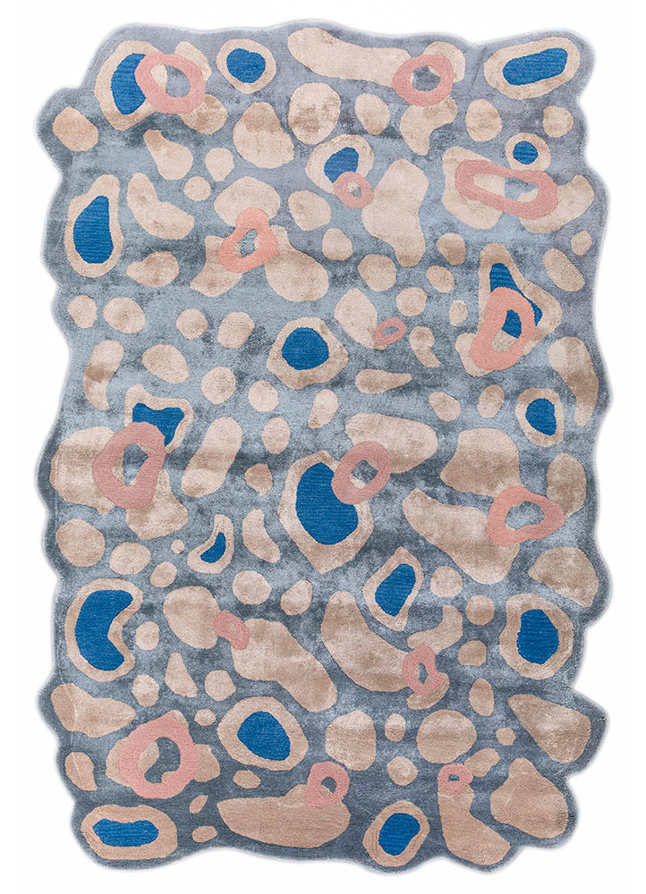 confetti ivory wool and viscose hand tufted Rug - HeadShot