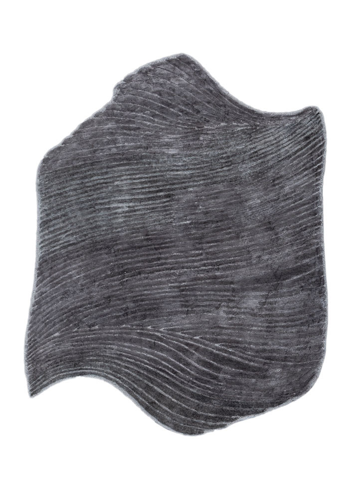 infini blue wool and viscose hand tufted Rug