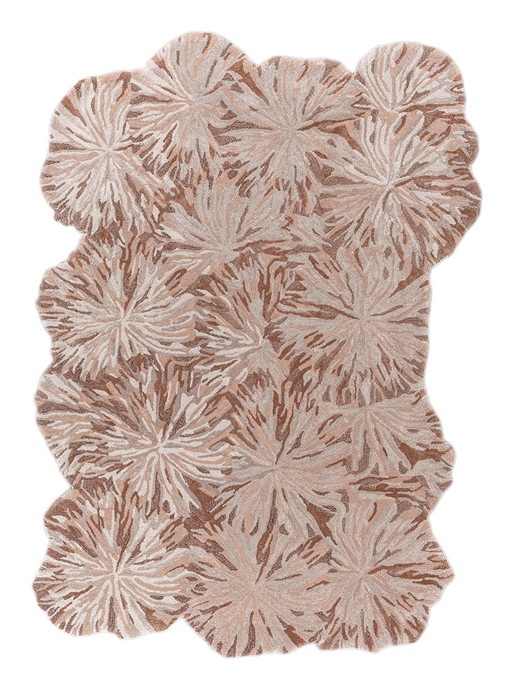 ivory ivory wool and viscose hand tufted Rug