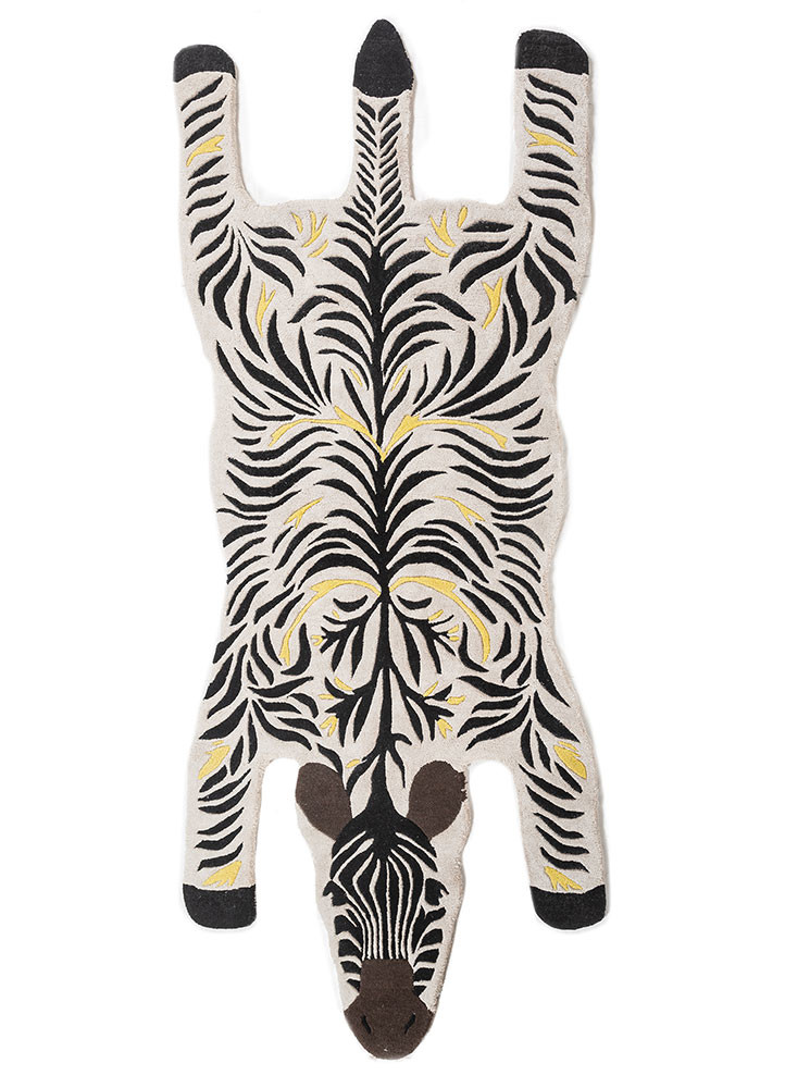 wild wanderlust ivory wool and viscose hand tufted Rug