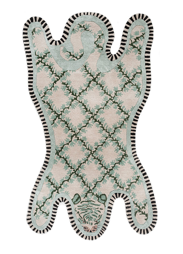 wild wanderlust ivory wool and viscose hand tufted Rug - HeadShot