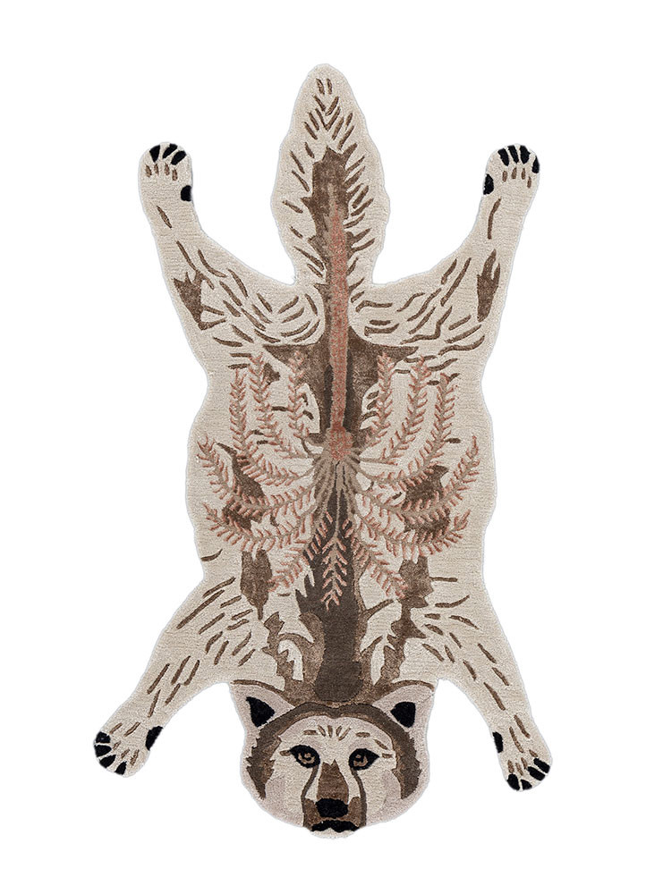 wild wanderlust ivory wool and viscose hand tufted Rug