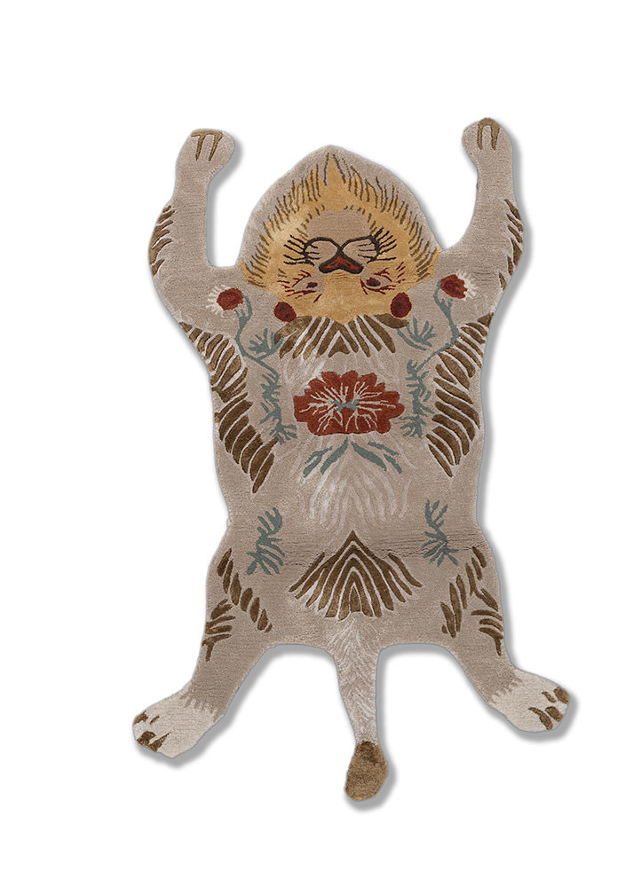 wild wanderlust ivory wool and viscose hand tufted Rug - HeadShot