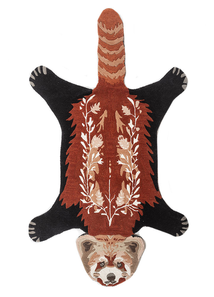 wild wanderlust grey and black wool and viscose hand tufted Rug