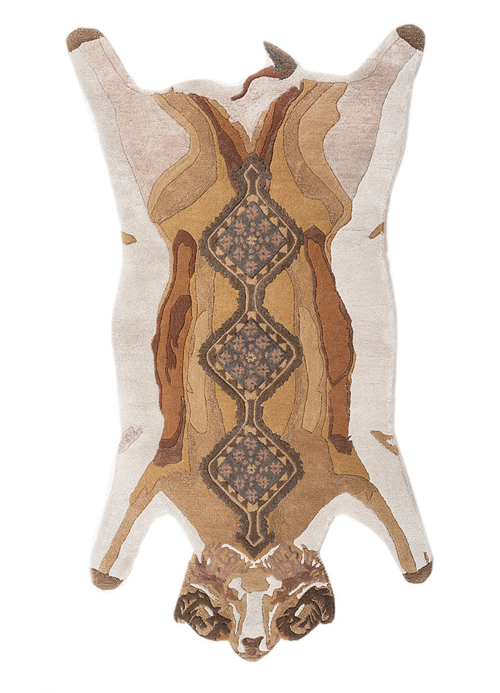 wild wanderlust ivory wool and viscose hand tufted Rug