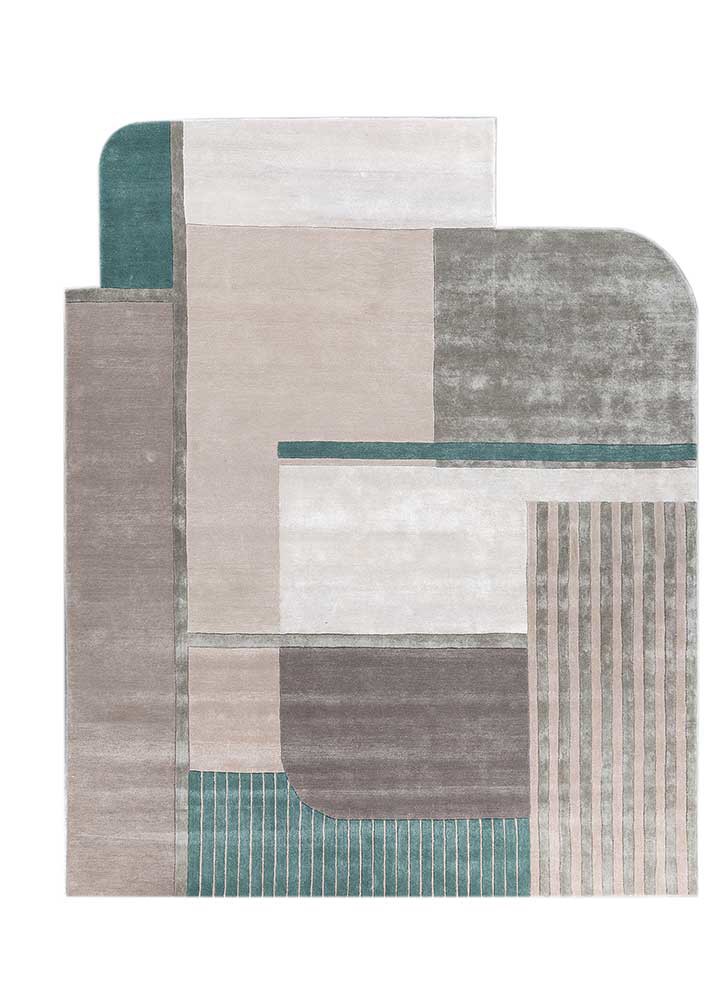 come around ivory wool and viscose hand tufted Rug - HeadShot come around ivory wool and viscose hand tufted Rug - HeadShot