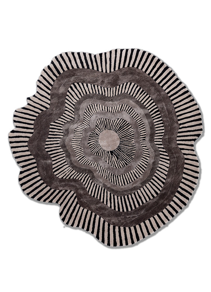 adrift grey and black wool and viscose hand tufted Rug - HeadShot adrift grey and black wool and viscose hand tufted Rug - HeadShot