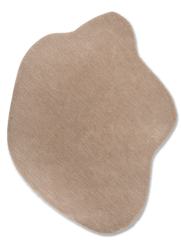 pathways beige and brown wool and viscose hand tufted Rug - HeadShot pathways beige and brown wool and viscose hand tufted Rug - HeadShot