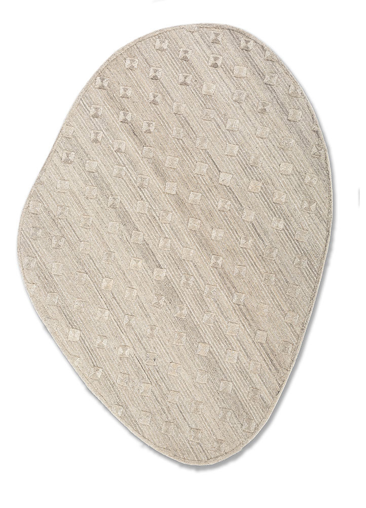 pathways beige and brown wool hand tufted Rug