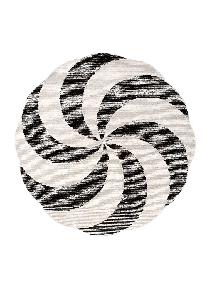 chroma ivory wool and viscose hand tufted Rug - HeadShot