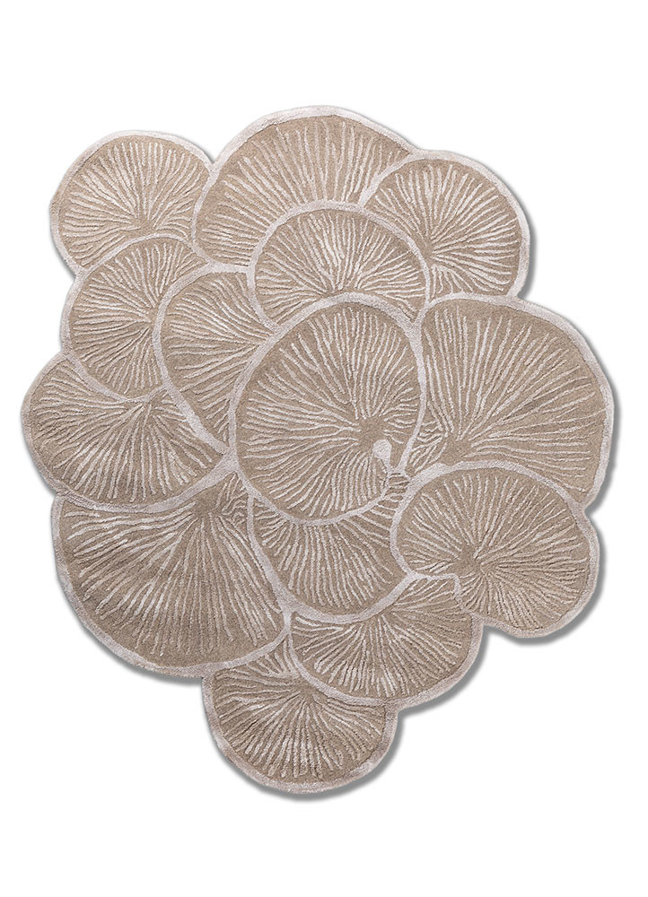 aurelia beige and brown wool and viscose hand tufted Rug - HeadShot aurelia beige and brown wool and viscose hand tufted Rug - HeadShot