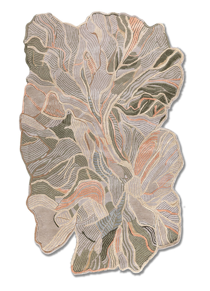 aurelia grey and black wool and viscose hand tufted Rug - HeadShot