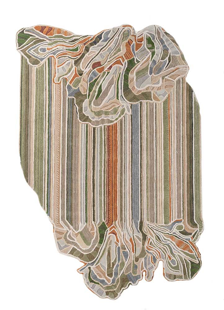 aurelia ivory wool and viscose hand tufted Rug - HeadShot