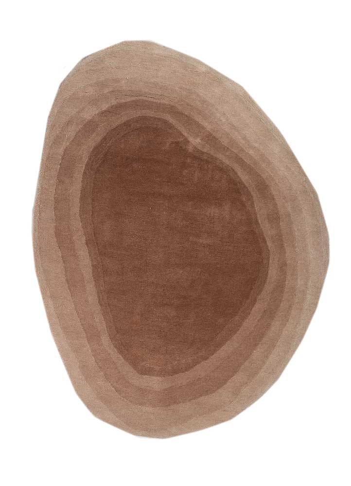 chroma beige and brown wool hand tufted Rug - HeadShot