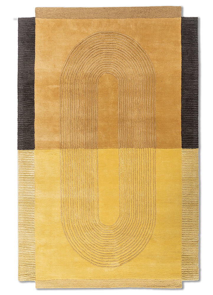 caliedo gold wool and viscose hand tufted Rug - HeadShot caliedo gold wool and viscose hand tufted Rug - HeadShot