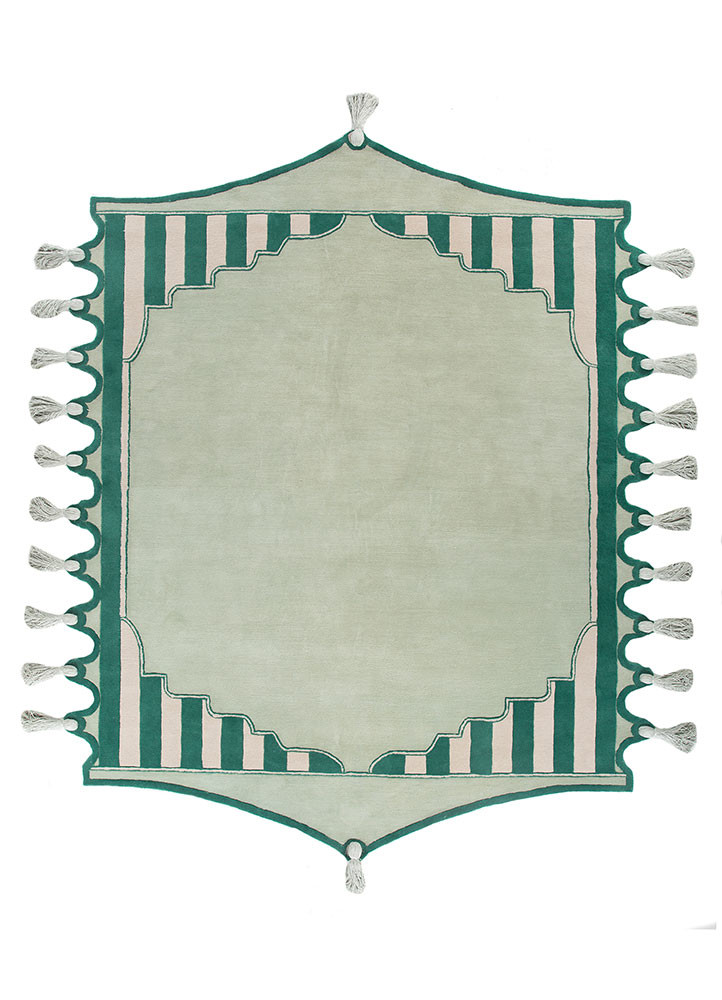jardins du monde blue wool hand tufted Rug - HeadShot jardins du monde blue wool hand tufted Rug - HeadShot