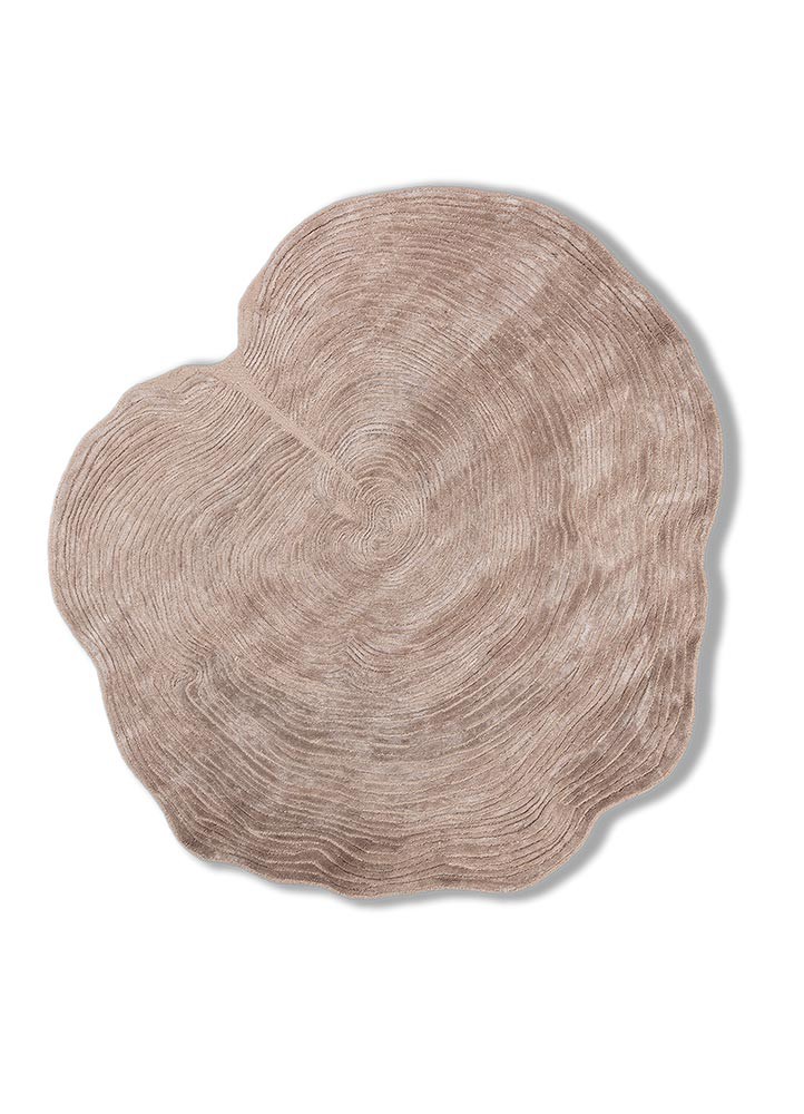infini beige and brown wool and viscose hand tufted Rug - HeadShot infini beige and brown wool and viscose hand tufted Rug - HeadShot