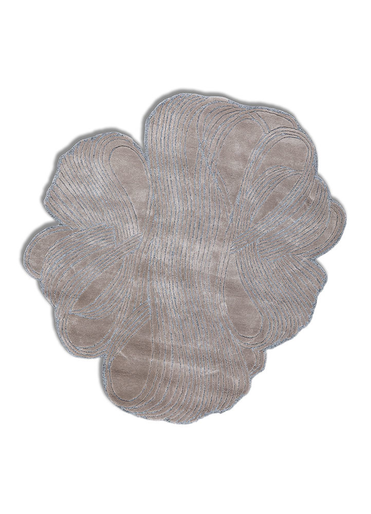 infini grey and black viscose hand tufted Rug - HeadShot