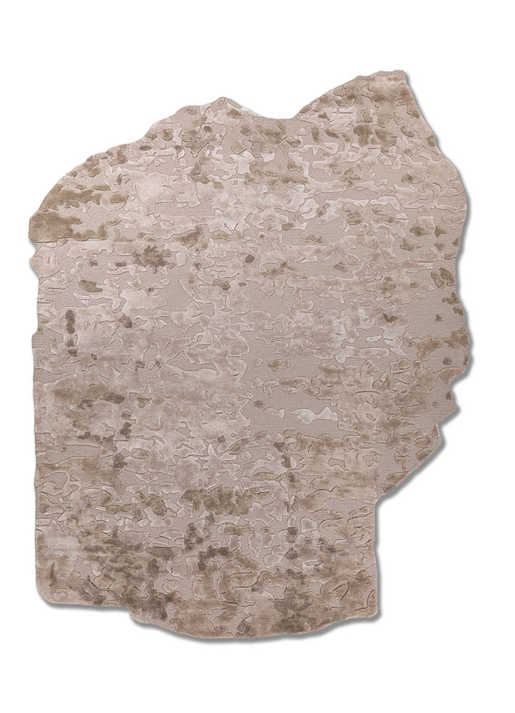 white noise ivory wool and viscose hand tufted Rug - HeadShot white noise ivory wool and viscose hand tufted Rug - HeadShot