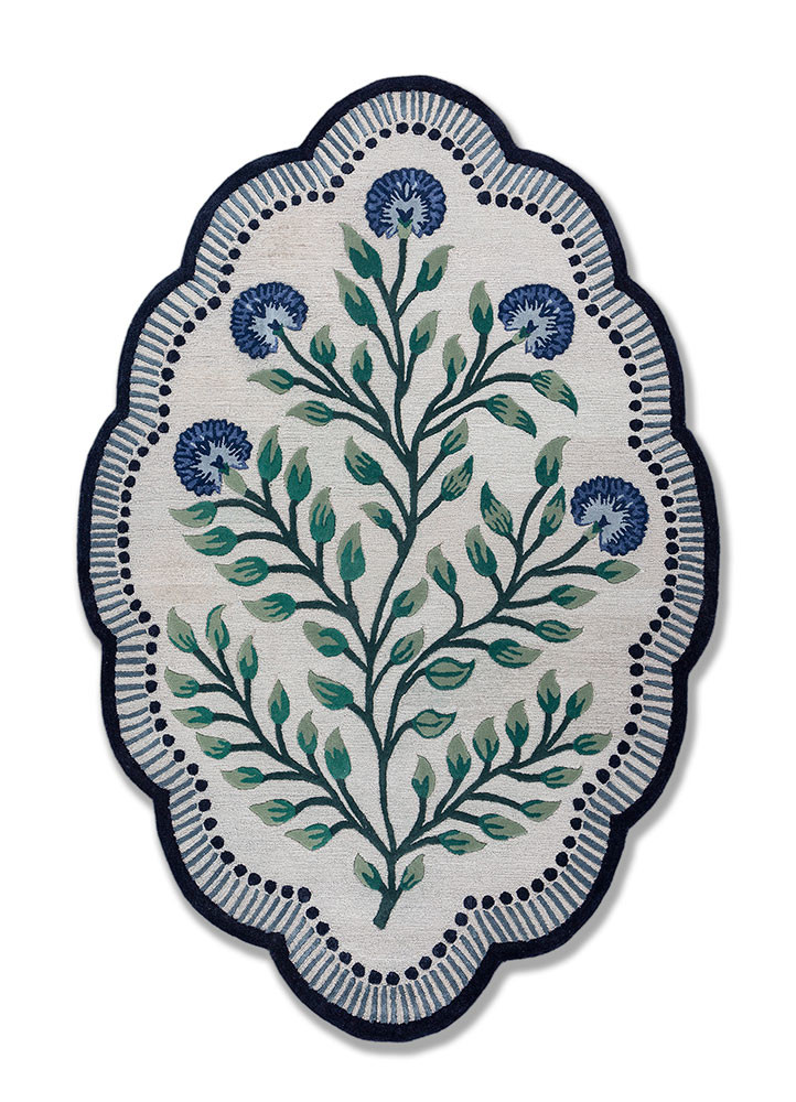 aurelia grey and black wool and viscose hand tufted Rug