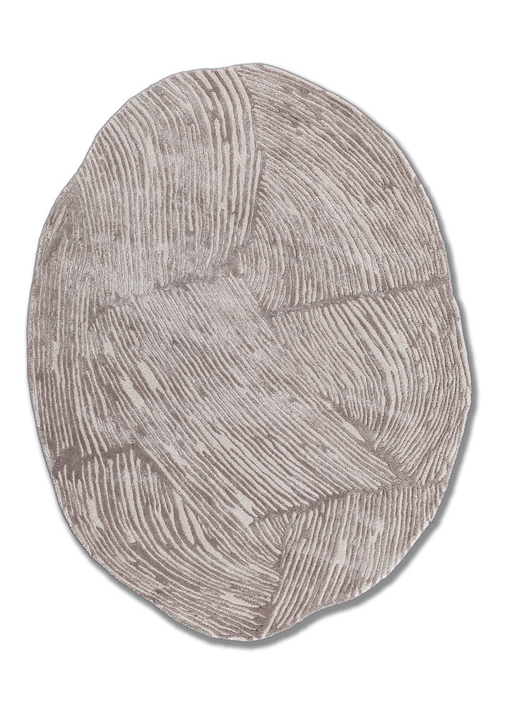lucid beige and brown wool and viscose hand tufted Rug - HeadShot lucid beige and brown wool and viscose hand tufted Rug - HeadShot