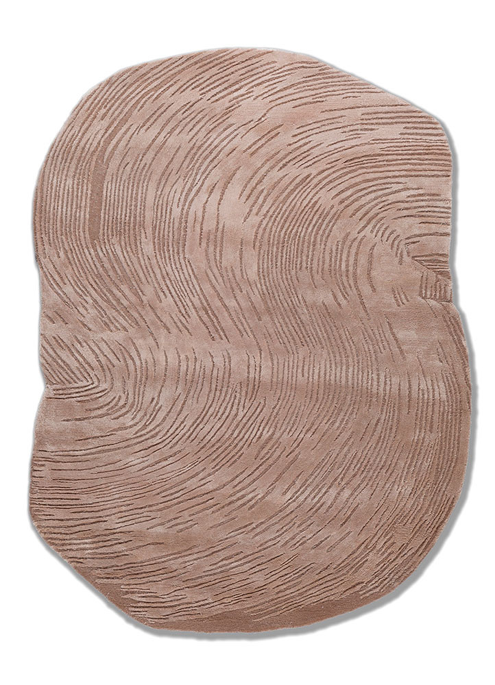 lucid red and orange wool and viscose hand tufted Rug - HeadShot
