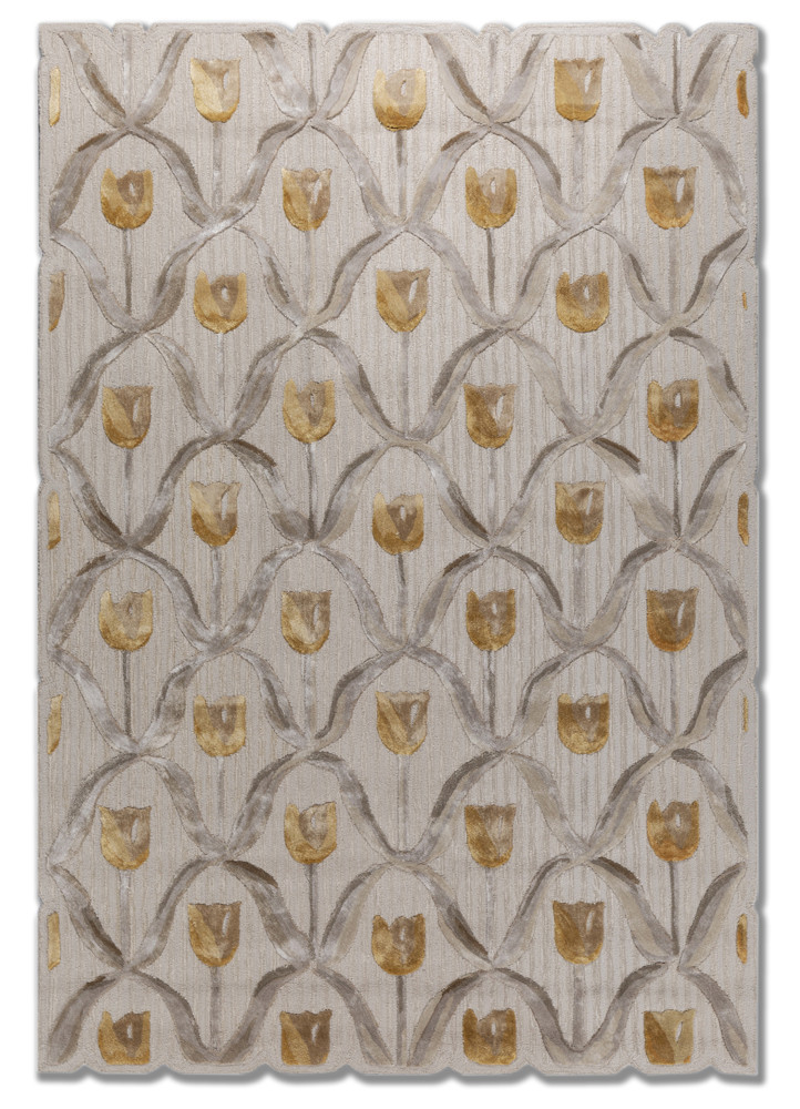 aurelia ivory wool and viscose hand tufted Rug - HeadShot