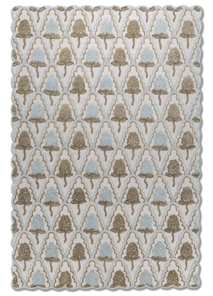 confetti ivory wool and viscose hand tufted Rug - HeadShot
