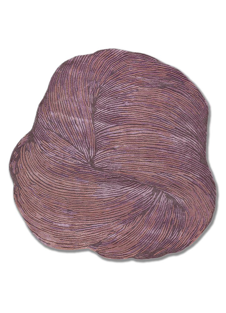infini pink and purple wool and viscose hand tufted Rug - HeadShot