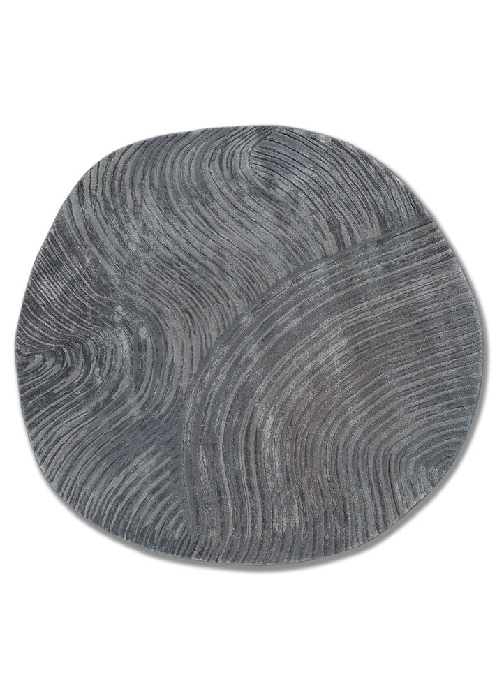 infini blue wool and viscose hand tufted Rug - HeadShot infini blue wool and viscose hand tufted Rug - HeadShot