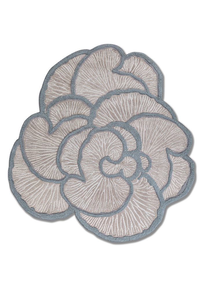 aurelia grey and black wool and viscose hand tufted Rug - HeadShot aurelia grey and black wool and viscose hand tufted Rug - HeadShot