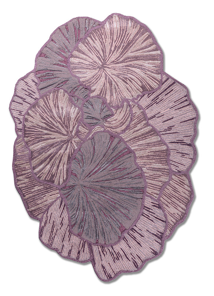 aurelia pink and purple wool and viscose hand tufted Rug - HeadShot