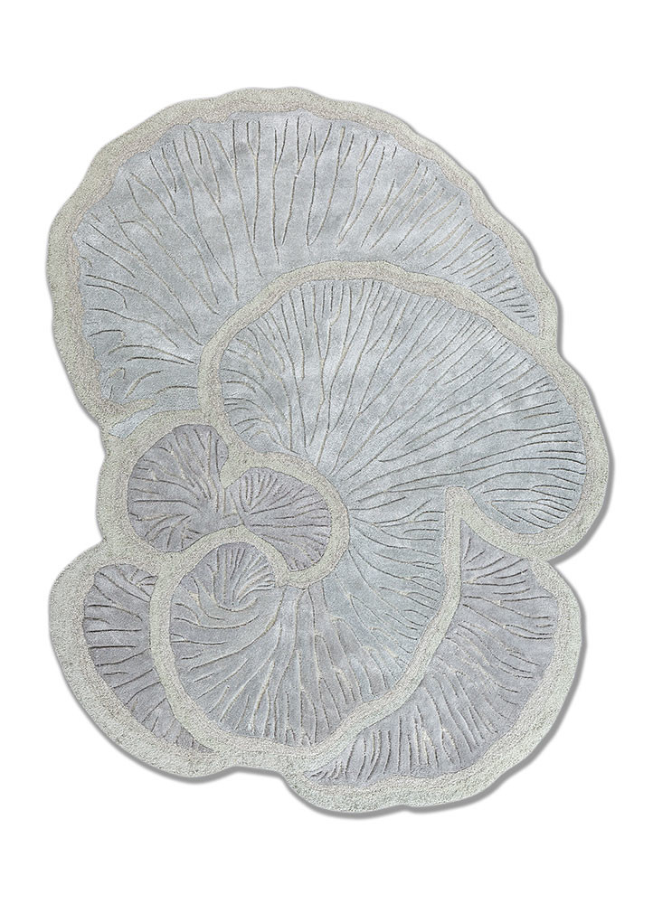 aurelia blue wool and viscose hand tufted Rug - HeadShot