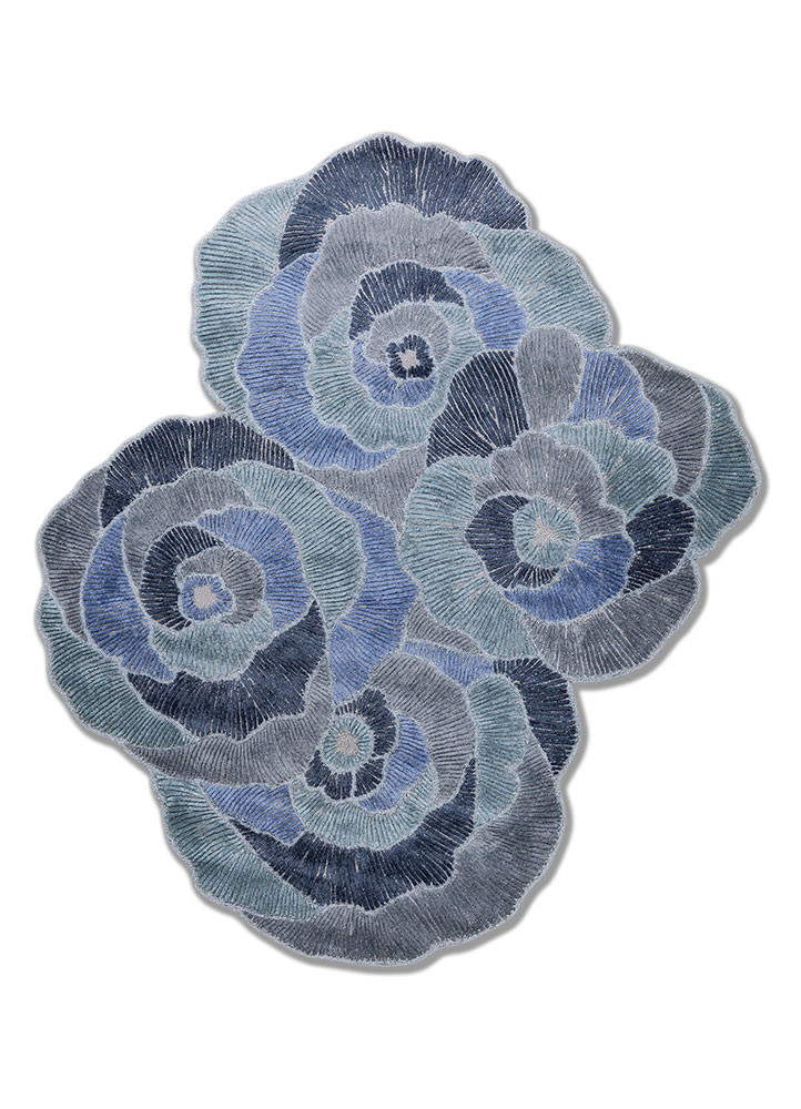 aurelia grey and black wool and viscose hand tufted Rug - HeadShot aurelia grey and black wool and viscose hand tufted Rug - HeadShot