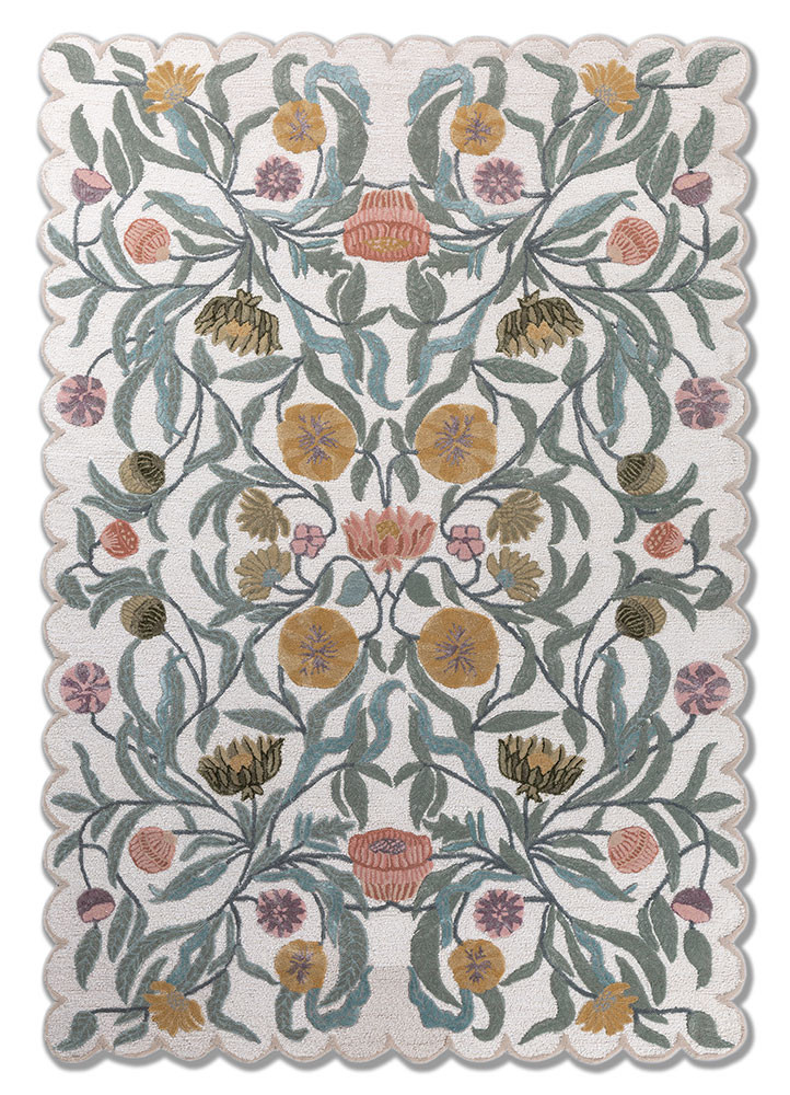 hacienda ivory wool and viscose hand tufted Rug - HeadShot hacienda ivory wool and viscose hand tufted Rug - HeadShot
