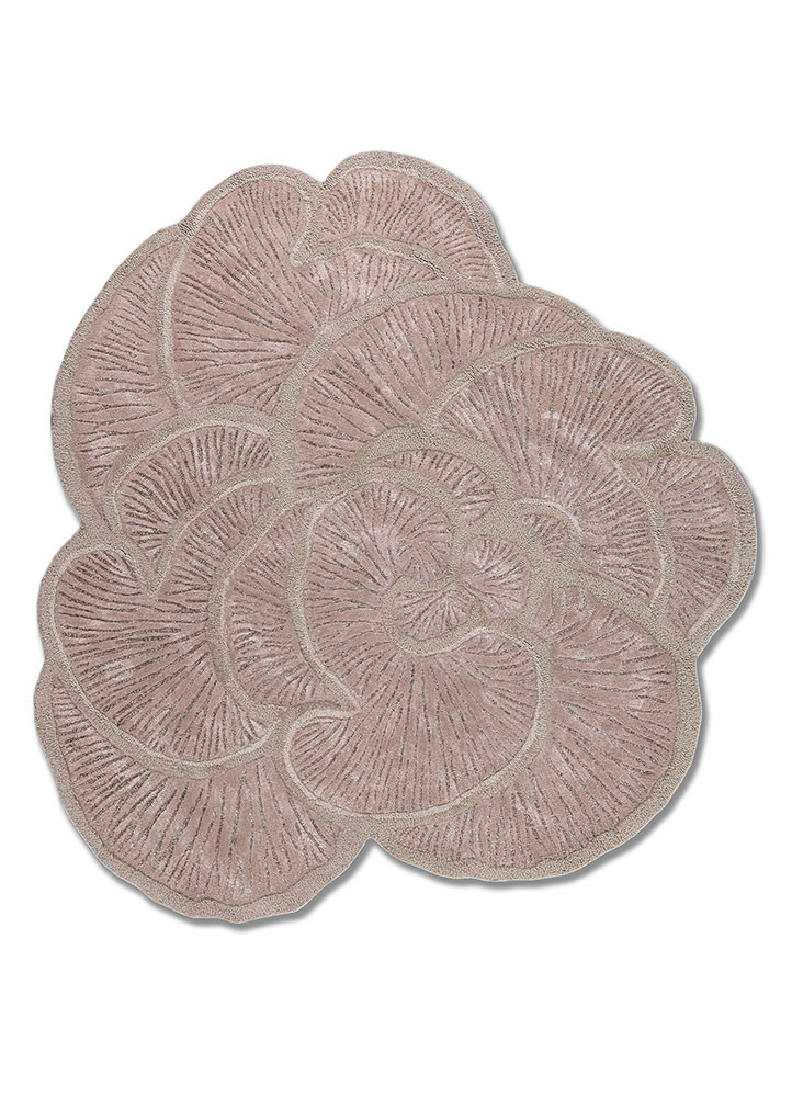 aurelia beige and brown wool and viscose hand tufted Rug - HeadShot aurelia beige and brown wool and viscose hand tufted Rug - HeadShot
