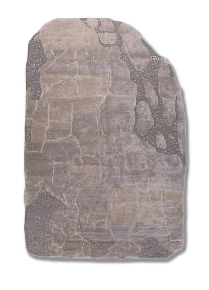 pathways ivory wool and viscose hand tufted Rug - HeadShot pathways ivory wool and viscose hand tufted Rug - HeadShot
