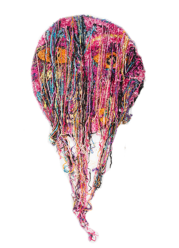 dreamers pink and purple viscose and polyester hand knotted WALL ART & TAPESTRY - HeadShot