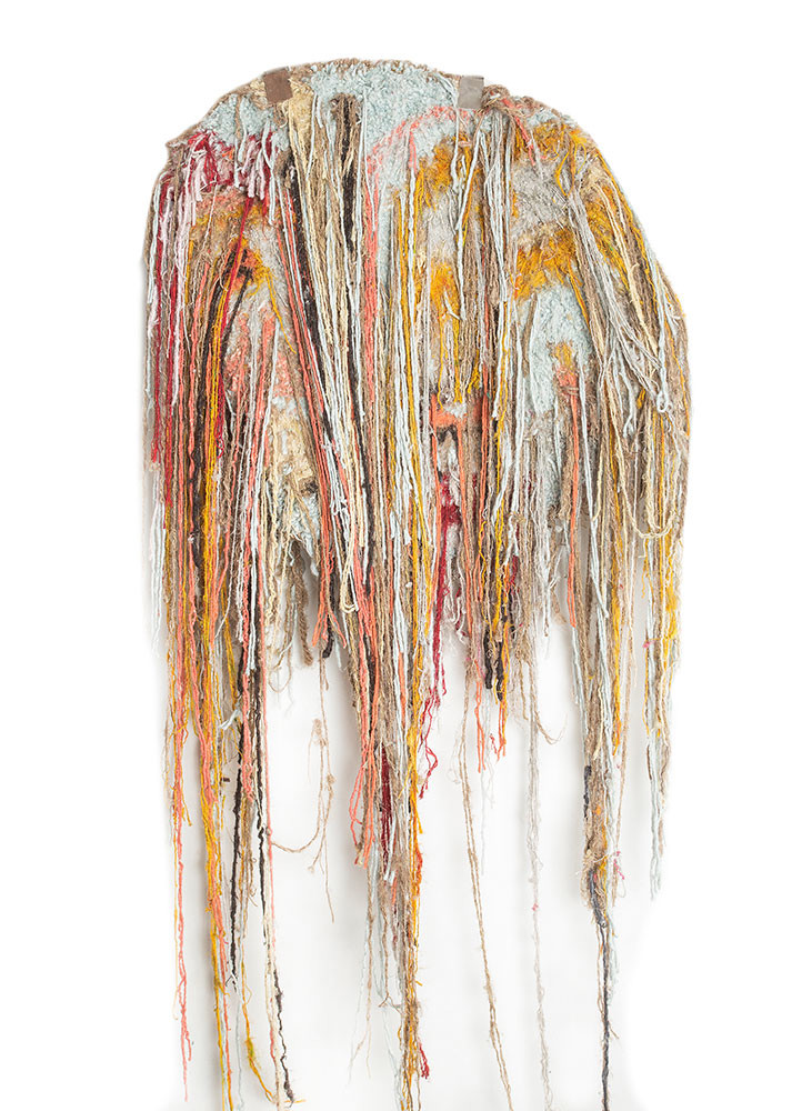 bahu mukhiya by gurjeet singh blue viscose and polyester hand knotted Rug