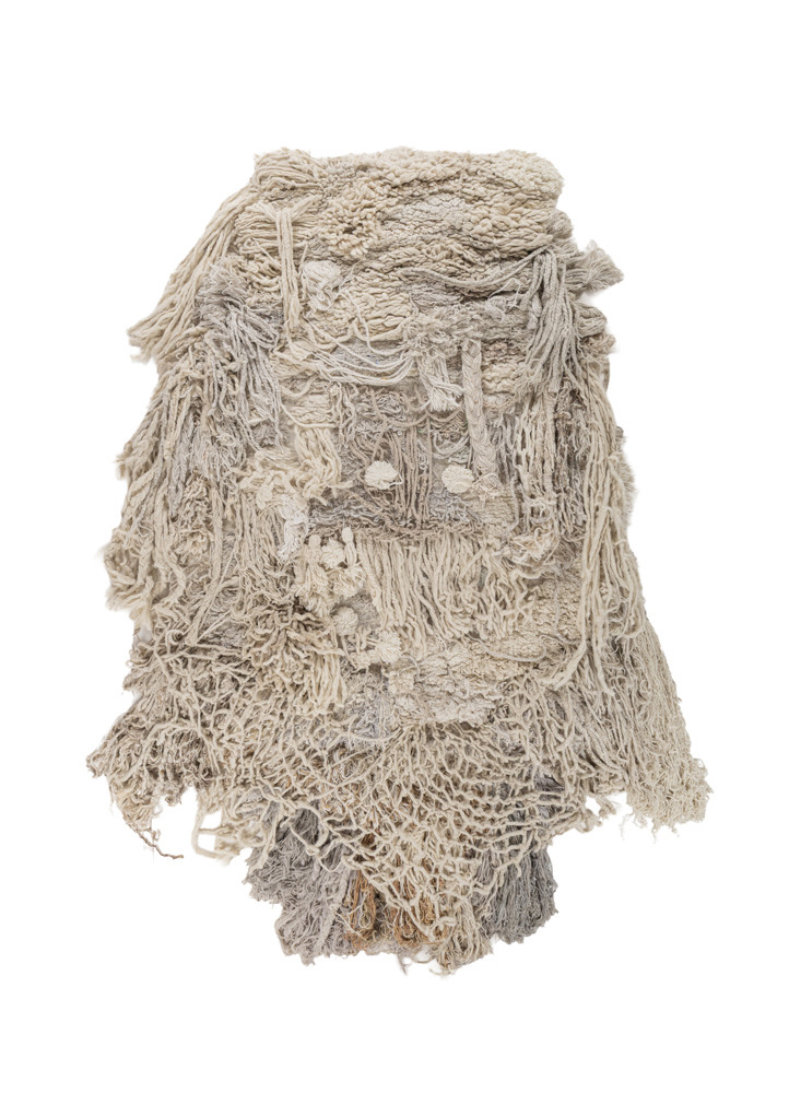 wall installation ivory wool and bamboo silk hand knotted WALL ART & TAPESTRY - HeadShot wall installation ivory wool and bamboo silk hand knotted WALL ART & TAPESTRY - HeadShot
