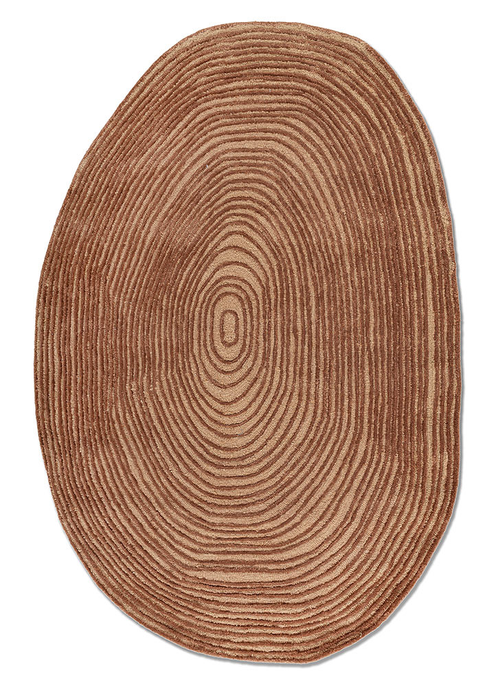 gold gold wool and viscose hand tufted Rug