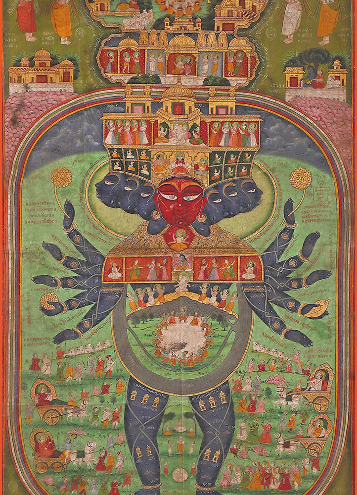 bridge bharat vibrant natural pigment colors on cotton cloth art work WALL ART & TAPESTRY - HeadShot