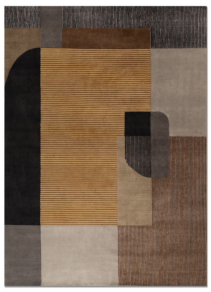 blythe grey and black wool hand knotted Rug - HeadShot blythe grey and black wool hand knotted Rug - HeadShot
