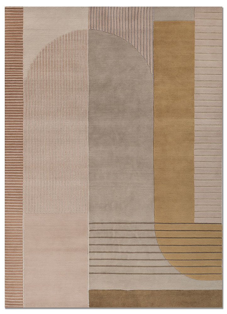 sthir ivory wool hand knotted Rug - HeadShot