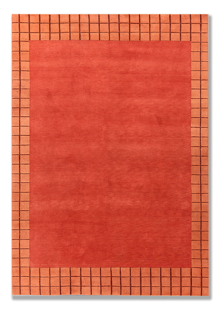 sthir red and orange wool hand knotted Rug - HeadShot sthir red and orange wool hand knotted Rug - HeadShot