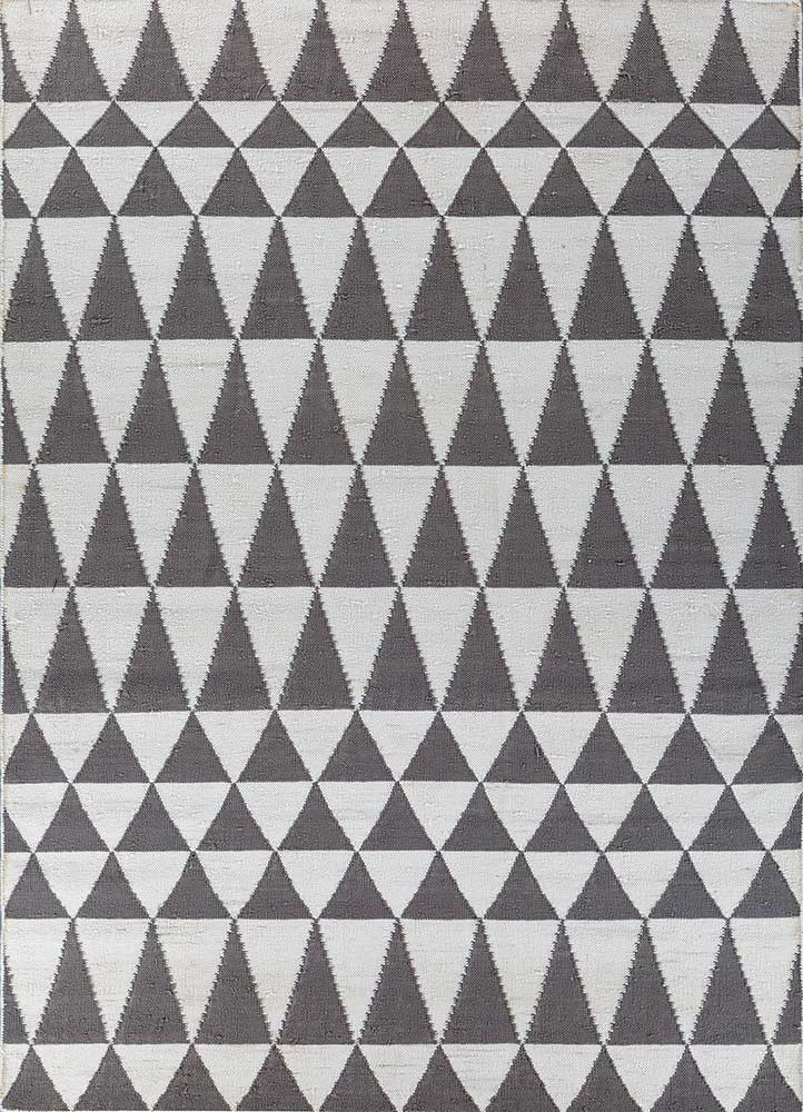 indusbar grey and black polyester flat weaves Rug