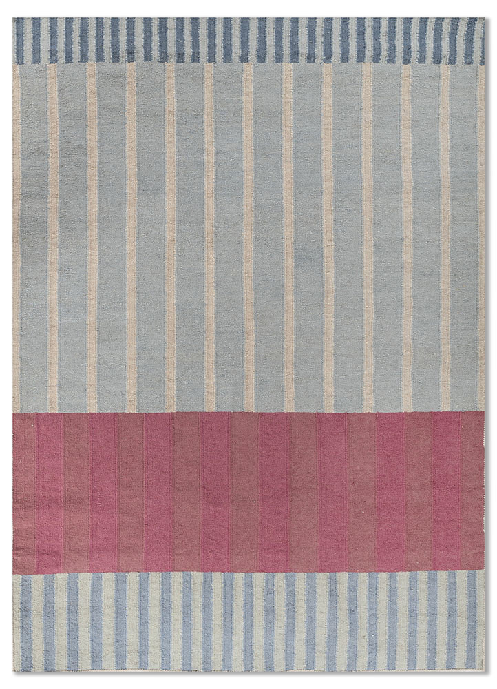  blue wool flat weaves Rug